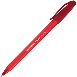 Paper Mate InkJoy 100 Bolígrafo de punta de bola, punta mediana de 1 mm, cuerpo rojo, tinta roja