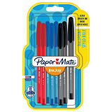 Paper Mate InkJoy® 100 Bolígrafo de punta de bola, punta mediana de 1 mm, cuerpo translúcido en colores variados, colores de tinta variados: negro, azul y rojo Paper Mate InkJoy® 100 Bolígrafo de punta de bola, punta mediana de 1 mm, cuerpo translúcido en colores variados, colores de tinta variados: negro, azul y rojo
