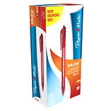 Paper Mate InkJoy 100 RT Bolígrafo retráctil de punta de bola, punta mediana de 1 mm, cuerpo rojo, tinta roja Paper Mate InkJoy 100 RT Bolígrafo retráctil de punta de bola, punta mediana de 1 mm, cuerpo rojo, tinta roja