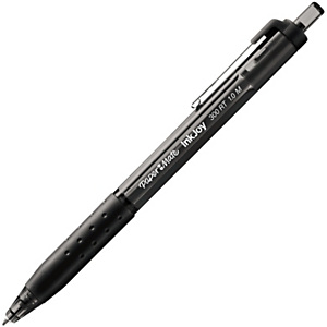 Paper Mate InkJoy 300 RT Bolígrafo retráctil de punta de bola, punta mediana de 1 mm, cuerpo negro con grip, tinta negra