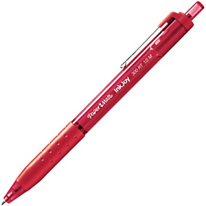 Paper Mate InkJoy 300 RT Bolígrafo retráctil de punta de bola, punta mediana de 1 mm, cuerpo de plástico rojo con grip, tinta roja Paper Mate InkJoy 300 RT Bolígrafo retráctil de punta de bola, punta mediana de 1 mm, cuerpo de plástico rojo con grip, tinta roja