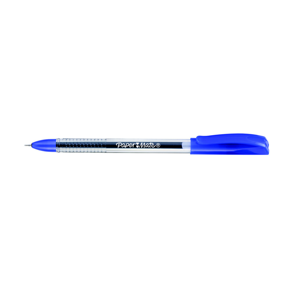 Paper Mate Jiffy - stylo bille encre gel à capuchon pointe fine (0,5 mm) - Encre bleue