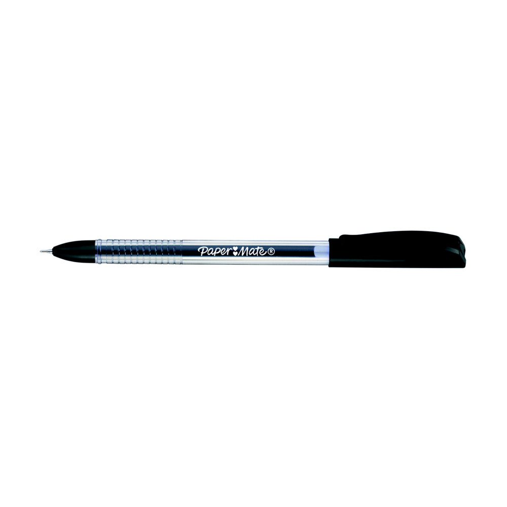Paper Mate Jiffy - stylo bille encre gel à capuchon pointe fine (0,5 mm) - Encre noire