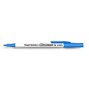 Paper Mate Kilométrico Recycled Bolígrafo de punta de bola, punta mediana, 80% con plásticos reciclados, 1 mm, azul Paper Mate Kilométrico Recycled Bolígrafo de punta de bola, punta mediana, 80% con plásticos reciclados, 1 mm, azul