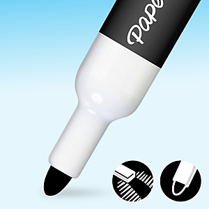 Paper Mate Marcatore cancellabile per lavagne bianche, Punta tonda, Nero (confezione 12 pezzi) Paper Mate Marcatore cancellabile per lavagne bianche, Punta tonda, Nero (confezione 12 pezzi)