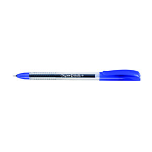 Paper Mate Penna gel stick Jiffy, Punta 0,5 mm, Fusto trasparente, Inchiostro blu (confezione 12 pezzi)