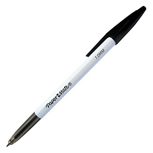 Paper Mate Penna a sfera, Punta media, 1 mm, Nero (confezione 50 pezzi) Paper Mate Penna a sfera, Punta media, 1 mm, Nero (confezione 50 pezzi)