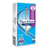 Paper Mate Replay Bolígrafo de punta de bola de tinta líquida, punta mediana de 1 mm, cuerpo blanco, tinta azul Paper Mate Replay Bolígrafo de punta de bola de tinta líquida, punta mediana de 1 mm, cuerpo blanco, tinta azul