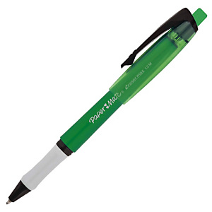 Paper Mate Replay Max Bolígrafo de punta de bola, punta mediana de 1 mm, tinta borrable, cuerpo verde con grip, tinta verde Paper Mate Replay Max Bolígrafo de punta de bola, punta mediana de 1 mm, tinta borrable, cuerpo verde con grip, tinta verde
