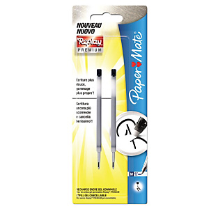 Paper Mate Replay Premium Refill per penna gel, Punta media 0,7 mm, Inchiostro nero (confezione 2 pezzi) Paper Mate Replay Premium Refill per penna gel, Punta media 0,7 mm, Inchiostro nero (confezione 2 pezzi)