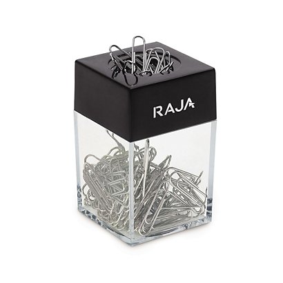 Papercliphouder + 100 paperclips Raja - 1