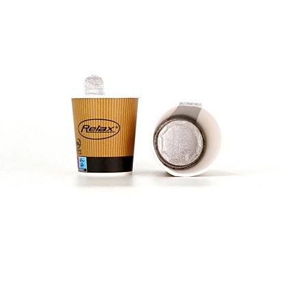 Papercup Gobelets operculés prédosés café nuage de lait 18 cl - Lot de 10 - 1