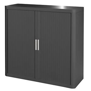 Paperflow Armoire à rideaux EasyOffice métal et polystyrène - L. 110 x H. 104 cm - Corps Anthracite