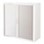 Paperflow Armoire à rideaux EasyOffice métal et polystyrène - L. 110 x H. 104  cm - Corps Blanc  - Rideaux Blanc - 1