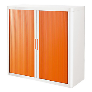 Paperflow Armoire à rideaux EasyOffice métal et polystyrène - L. 110 x H. 104 cm - Corps Blanc - Rid