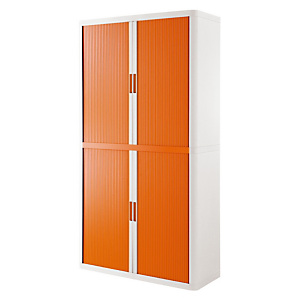 Paperflow Armoire à rideaux EasyOffice métal et polystyrène - L. 110 x H. 204 cm - Corps Blanc - Rid