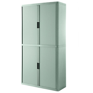Paperflow Armoire à rideaux EasyOffice métal et polystyrène - L. 110 x H. 204 cm - Corps Gris - Ride