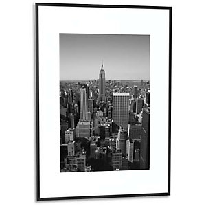 PAPERFLOW Cadre photo contour aluminium coloris Noir, plaque en plexiglas. Format 42 x 59 cm