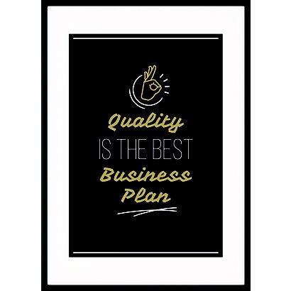 PAPERFLOW Cuadro motivacional "Quality is the best business plan", 40 x 50 cm - 1
