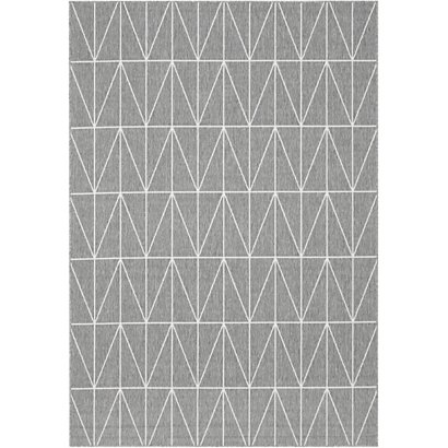 Paperflow Fénix, Alfombra decorativa para interior/exterior, 100% polipropileno, 120 x 170 cm, diseño geométrico gris - 1