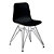 PAPERFLOW Lot de 2 chaises UXSTEEL en polypropylène, pied chromé, assise noire, H79xL49,5xP50,5 cm - 1