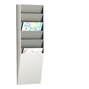 PAPERFLOW Portadepliant wall organizers - a 6 tasche A4 verticali - 23,6 x 8,3 x 71,2 cm PAPERFLOW Portadepliant wall organizers - a 6 tasche A4 verticali - 23,6 x 8,3 x 71,2 cm