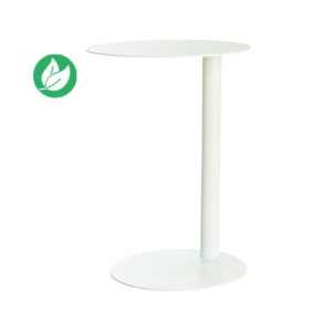 Paperflow Table d'appoint Easydesk métal, diamètre 40 cm - Blanc