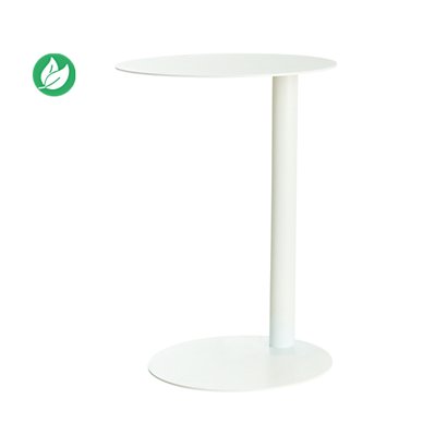 Paperflow Table d'appoint Easydesk métal, diamètre 40 cm - Blanc - 1
