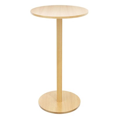 Paperflow Table Mange Debout Woody - Diamètre 60 cm - Plateau hêtre, pied bois massif vernis - 1