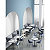 Paperflow Table de restauration carrée Mezzo 60 x 80 cm - Plateau stratifié Blanc - Pied central en acier Noir - 3
