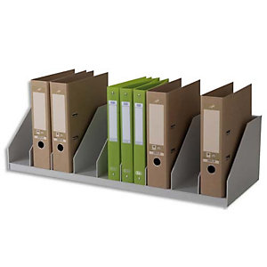 PAPERFLOW Trieur 9 cases fixes pour classeurs à levier standard - Dimensions L80,2 x H21 x P29 cm Gris