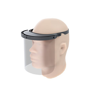 Paperflow Visière de protection visage - Paroi amovible - Lavable et réutilisable - Lot de 25