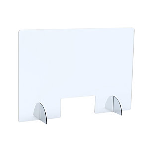 Paperflow Vitre de protection Plexiglass H.68 x L.98 x P.26 cm avec encoche passe documents - Epaisseur 4 mm