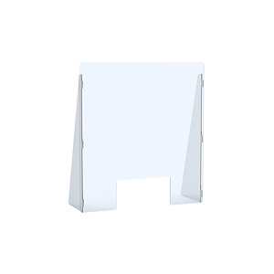 Paperflow Vitre de protection Plexiglass H.74 x L.68 x P.23,5 cm avec encoche passe documents - Epai