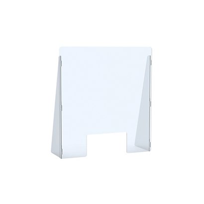 Paperflow Vitre de protection Plexiglass H.74 x L.68 x P.23,5 cm avec encoche passe documents - Epaisseur 4 mm