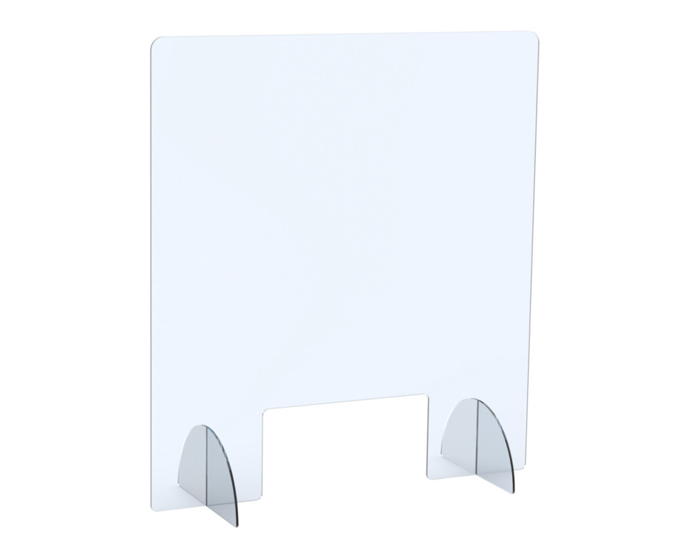 Paperflow Vitre de protection Plexiglass H.75 x L.68 x P.26 cm avec encoche passe documents - Epaisseur 4 mm