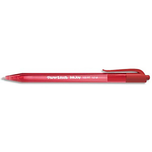 PAPERMATE Stylo bille rétractable, pointe moyenne, corps triangulaire plastique couleur, encre ULV Rouge. PAPERMATE Stylo bille rétractable, pointe moyenne, corps triangulaire plastique couleur, encre ULV Rouge.