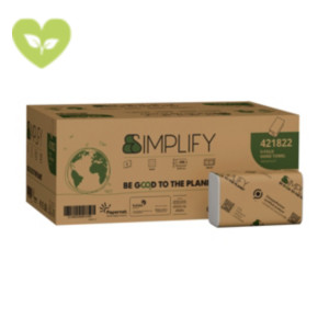 PAPERNET Asciugamani di carta piegati Simplify, Piega a V, Pura Cellulosa 2 veli, 206 fogli, 21 x 20,3 cm, Bianco (confezione 20 pacchi da 206 asciugamani) PAPERNET Asciugamani di carta piegati Simplify, Piega a V, Pura Cellulosa 2 veli, 206 fogli, 21 x 20,3 cm, Bianco (confezione 20 pacchi da 206 asciugamani)