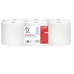 PAPERNET Asciugamani in rotolo a devolgimento centrale Defend Tech - 115 mt - con formula antibatterica PAPERNET Asciugamani in rotolo a devolgimento centrale Defend Tech - 115 mt - con formula antibatterica