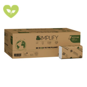 PAPERNET Asciugamani Piegati a Z Simplify, Pura Cellulosa, 2 Veli, 200 fogli, 20,3 x 24 cm, Bianco (confezione 20 pacchi da 200 asciugamani) PAPERNET Asciugamani Piegati a Z Simplify, Pura Cellulosa, 2 Veli, 200 fogli, 20,3 x 24 cm, Bianco (confezione 20 pacchi da 200 asciugamani)