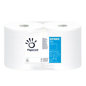 PAPERNET Bobina asciugatutto - 2 veli - goffratura a onda - diametro 22,4 cm - 21 gr - 23,4 cm x 137 mt - bianco PAPERNET Bobina asciugatutto - 2 veli - goffratura a onda - diametro 22,4 cm - 21 gr - 23,4 cm x 137 mt - bianco