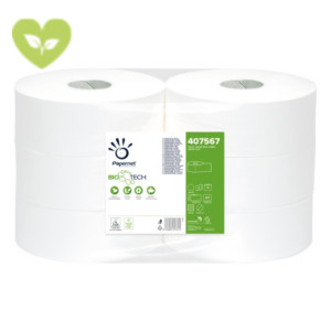 PAPERNET Carta igienica in rotolo Maxi Jumbo Bio Tech, Pura Cellulosa, 2 veli, 811 strappi, Bianco (confezione 6 rotoli) PAPERNET Carta igienica in rotolo Maxi Jumbo Bio Tech, Pura Cellulosa, 2 veli, 811 strappi, Bianco (confezione 6 rotoli)