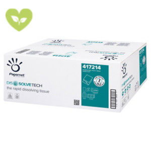 PAPERNET Carta igienica interfogliata Dissolve Tech, Pura Cellulosa, 1 velo, 270 fogli, Bianco (confezione 40 pacchi da 270 fogli) PAPERNET Carta igienica interfogliata Dissolve Tech, Pura Cellulosa, 1 velo, 270 fogli, Bianco (confezione 40 pacchi da 270 fogli)