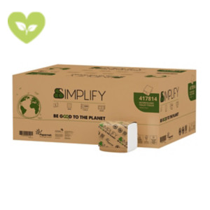 PAPERNET Carta igienica interfogliata Simplify, Pura Cellulosa, 2 veli, 224 fogli, 21 x 11 cm, Bianco (confezione 40 pacchi da 224 fogli) PAPERNET Carta igienica interfogliata Simplify, Pura Cellulosa, 2 veli, 224 fogli, 21 x 11 cm, Bianco (confezione 40 pacchi da 224 fogli)