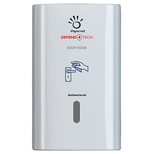 PAPERNET Dispenser Antibatterico Door Tissue Linea Defend Tech, Bianco PAPERNET Dispenser Antibatterico Door Tissue Linea Defend Tech, Bianco