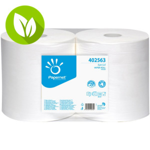 PAPERNET Special Wiper Roll . Bobina industrial. Toallita de limpieza de papel, 2 capas, 1500 hojas, blanco