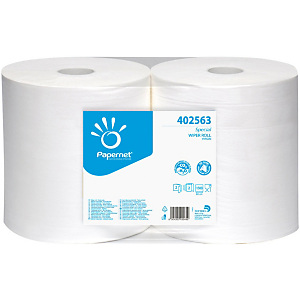 PAPERNET Special Wiper Roll Toallitas de limpieza de papel, 2 capas, 1500 hojas, blanco PAPERNET Special Wiper Roll Toallitas de limpieza de papel, 2 capas, 1500 hojas, blanco