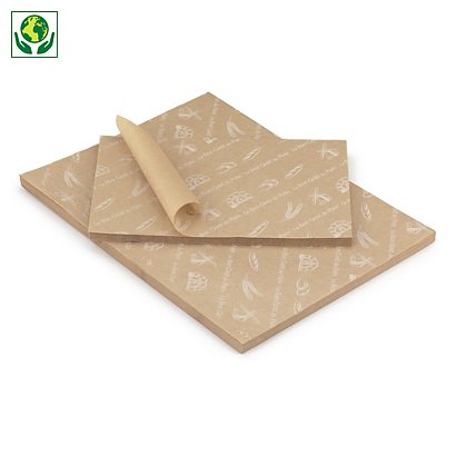 Papier alimentaire mousseline imprimé brun en rame