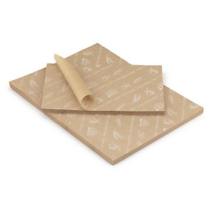 Papier alimentaire mousseline imprimé brun 40x30 cm