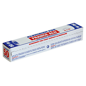 Papier aluminium en rouleau de 50 m x 30 cm, le lot de 5 Papier aluminium en rouleau de 50 m x 30 cm, le lot de 5
